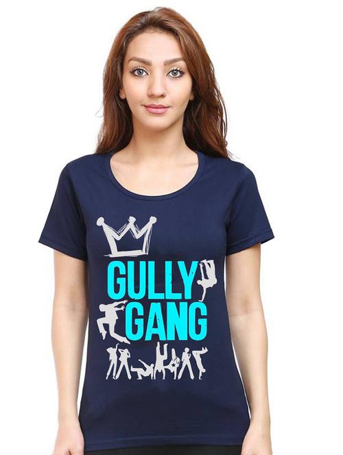 women round neck front print t-shirt - 21015531 - Very Small Image - 1