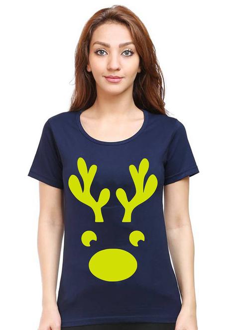 women's round neck front print t-shirt - 21015545 - Very Small Image - 1