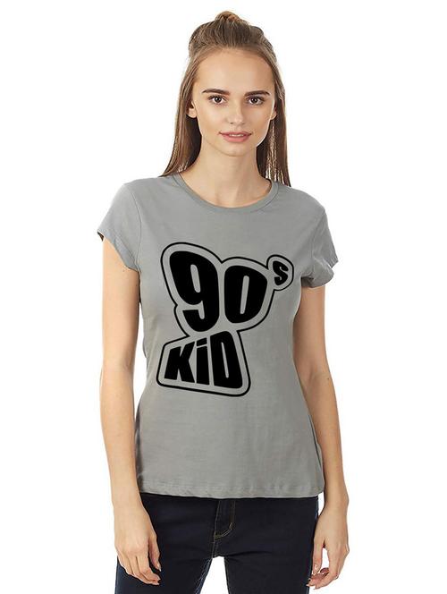 women round neck front print t-shirt - 21015625 - Very Small Image - 1