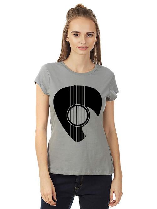 women round neck front printed t-shirt - 21015666 - Very Small Image - 1