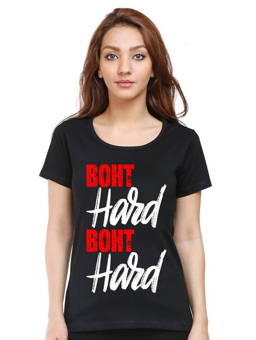 women round neck front print t-shirts - 21015683 - Very Small Image - 1