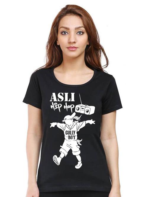 women round neck front print t-shirt - 21015690 - Very Small Image - 1