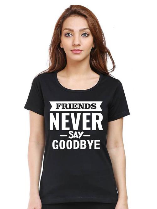 women round neck front print t-shirt - 21015712 - Very Small Image - 1