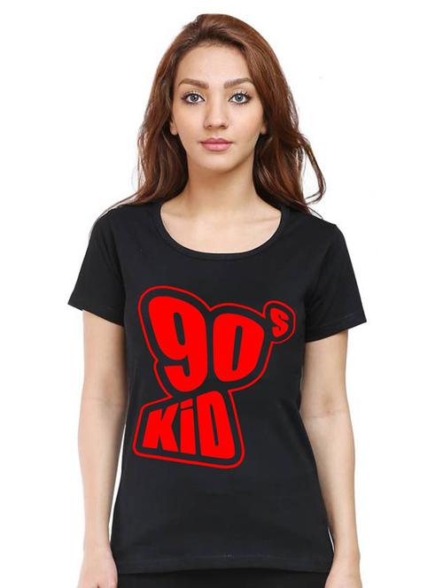 women round neck front print t-shirt - 21015721 - Very Small Image - 1