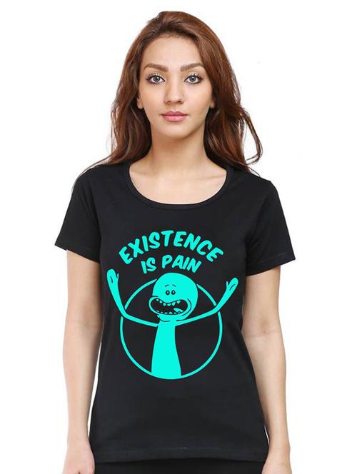 women round neck front print t-shirt - 21015732 - Very Small Image - 1