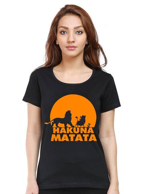 women round neck front print t-shirt - 21015759 - Very Small Image - 1