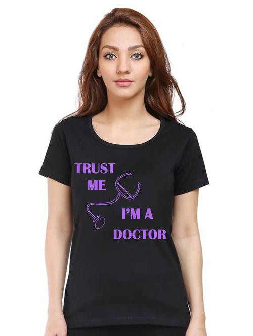 women round neck front print t-shirt - 21015778 - Very Small Image - 1