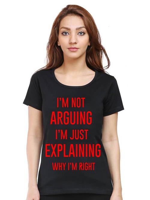 women round neck front printed t-shirt - 21015782 - Very Small Image - 1