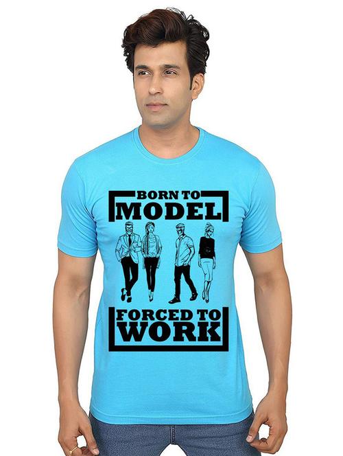 men round neck front print t-shirt - 21015811 - Very Small Image - 1