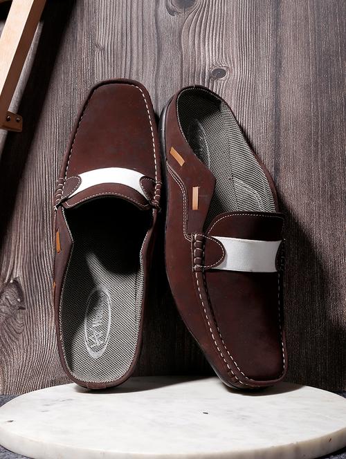 brown mesh & synthetic slip on shoes - 21016706 - Very Small Image - 1