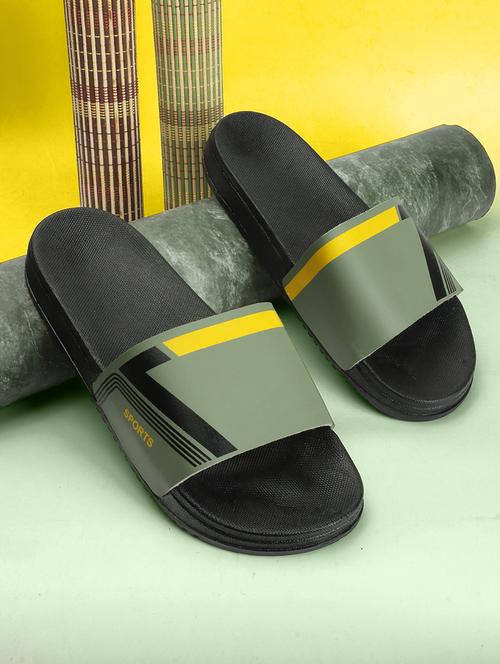 green synthetic slip on flip flops - 21016753 - Very Small Image - 1