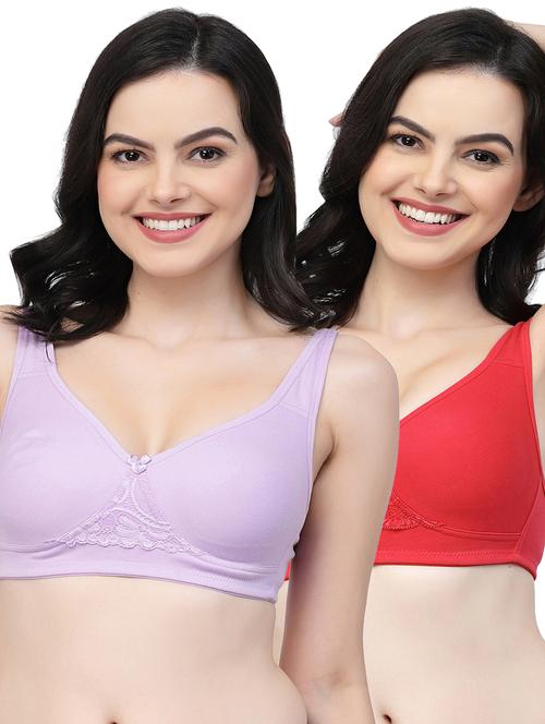pack of 2 women solid t-shirt bra - 21018331 - Very Small Image - 1