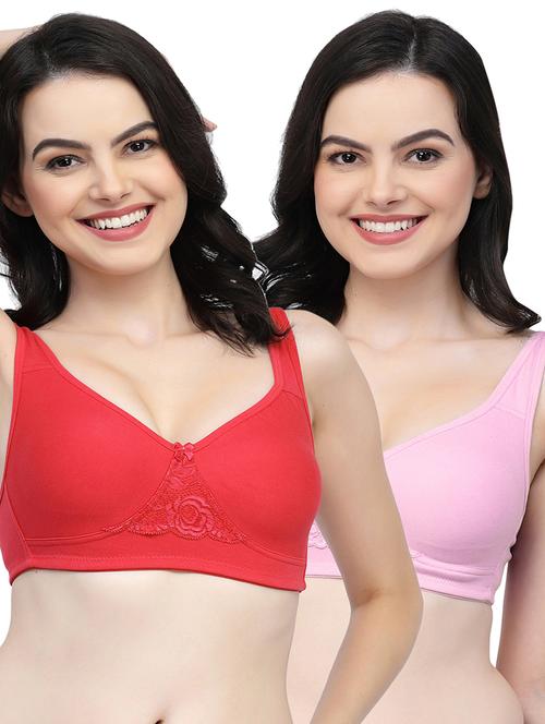 pack of 2 women solid t-shirt bra - 21018374 - Very Small Image - 1