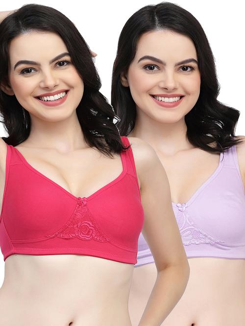pack of 2 women solid t-shirt bra - 21018385 - Very Small Image - 1