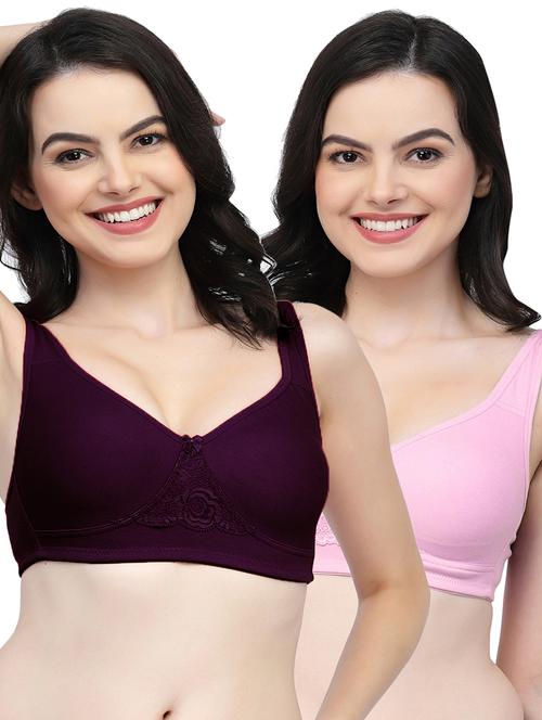 pack of 2 women solid t-shirt bra - 21018395 - Very Small Image - 1
