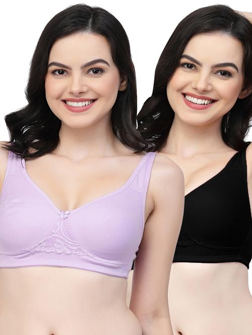 pack of 2 women solid t-shirt bra - 21018423 - Very Small Image - 1