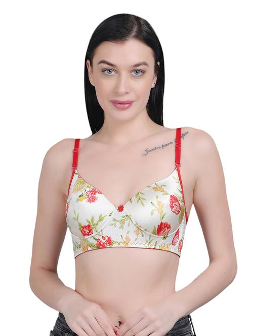 cream nylon regular bra - 21018697 - Very Small Image - 1