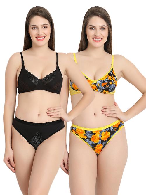 women set of 2 bras and panty set - 21021780 - Very Small Image - 1