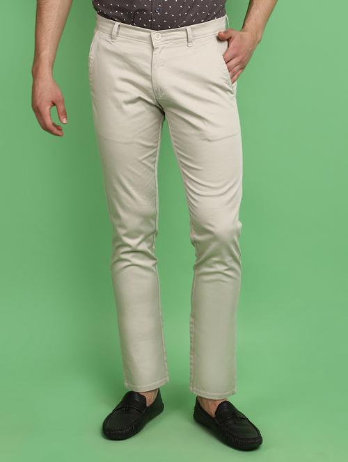 men solid ankle length chinos  - 21022471 - Very Small Image - 1