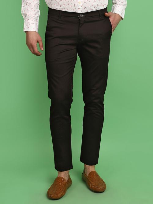 men solid ankle length chinos  - 21022473 - Very Small Image - 1