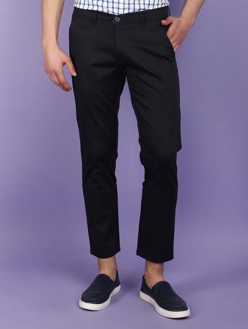 men solid ankle length chinos  - 21022474 - Very Small Image - 1