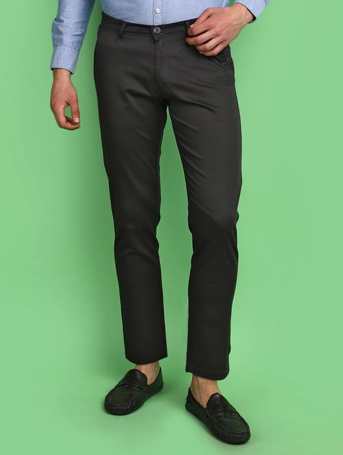 men solid ankle length chinos  - 21022476 - Very Small Image - 1