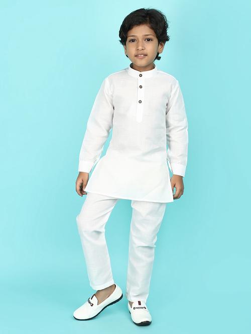 Boys Solid Kurta Pyjama Set - 21022541 - Very Small Image - 1