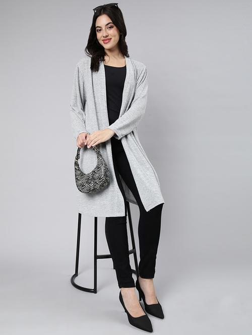 grey solid regular shrug - 21023320 - Very Small Image - 1