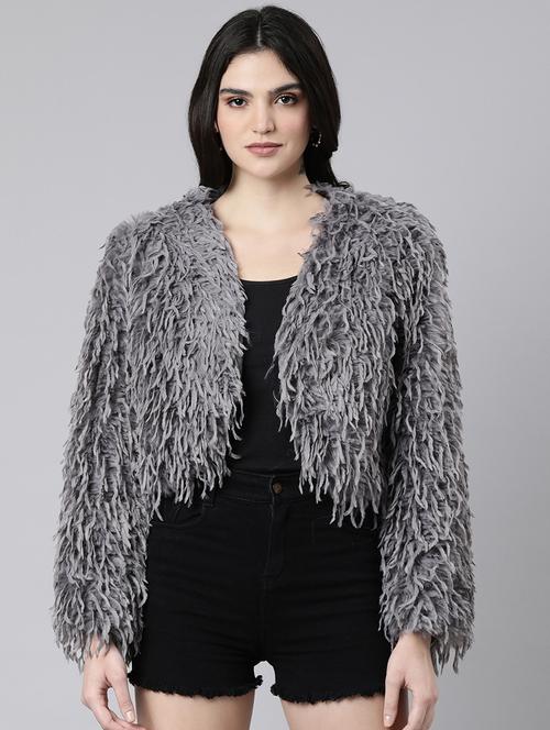 grey acrylic shrug - 21023343 - Very Small Image - 1