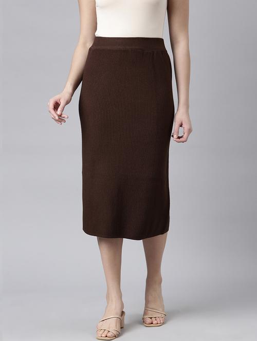 women mid-rise self-designed straight skirt - 21023418 - Very Small Image - 1