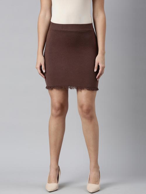 women mid-rise solid pencil skirt - 21023419 - Very Small Image - 1