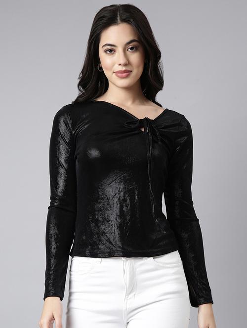 black nylon regular top - 21023884 - Very Small Image - 1