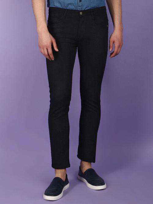Men Solid Black Slim Fit Jeans - 21023984 - Very Small Image - 1