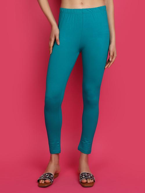 women turquoise solids legging - 21023995 - Very Small Image - 1