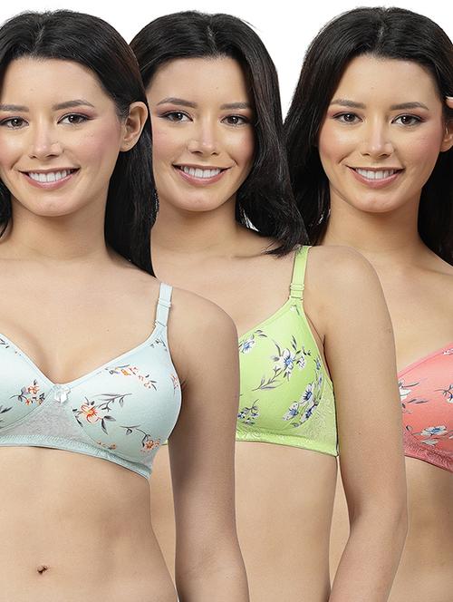 floral printed t-shirt bra combo - 21026984 - Very Small Image - 1