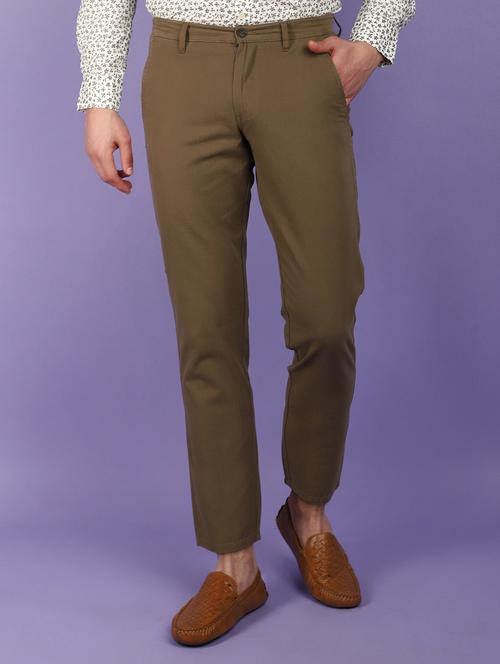 men solid ankle length chinos  - 21028922 - Very Small Image - 1