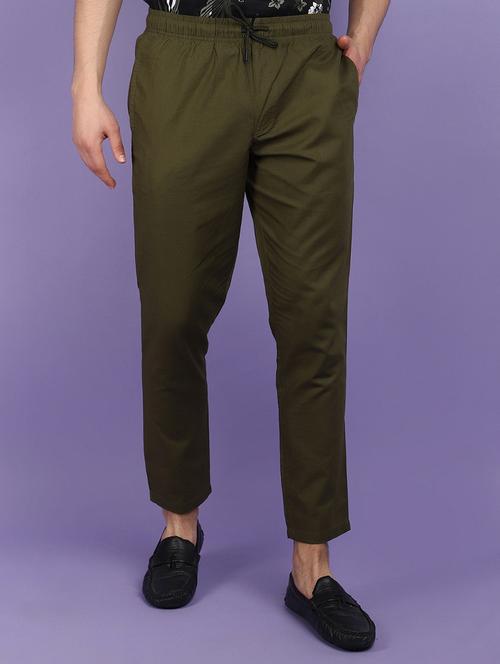 men solid color regular track pant - 21029025 - Very Small Image - 1