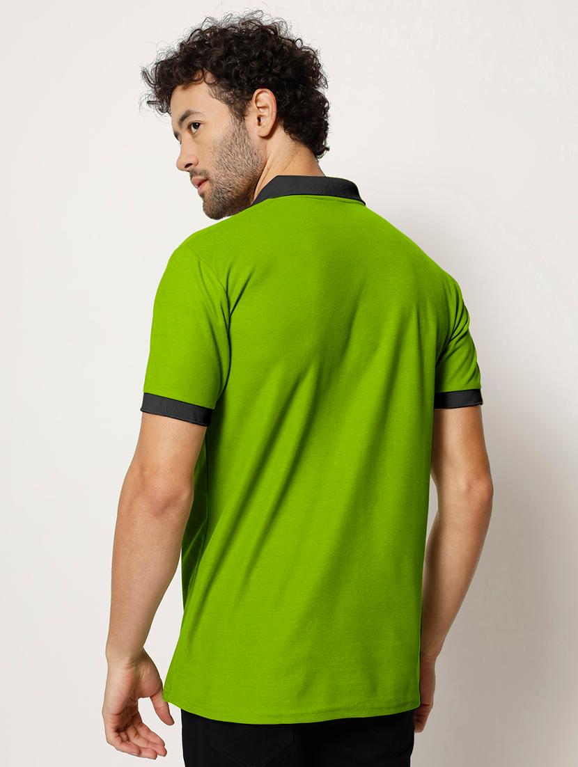 men color block polo t-shirt - 21029890 - Standard Image - 2