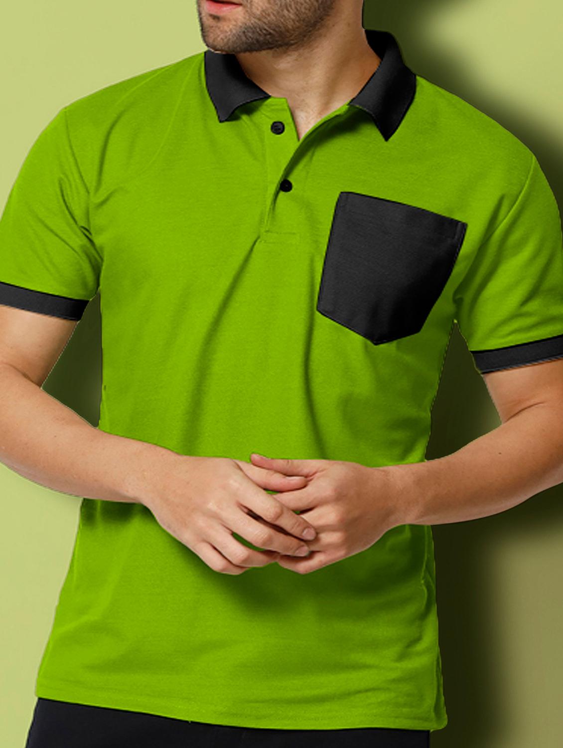 men color block polo t-shirt - 21029890 - Standard Image - 3
