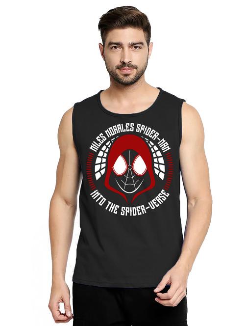 men black graphic printed vest - 21031089 - Very Small Image - 1