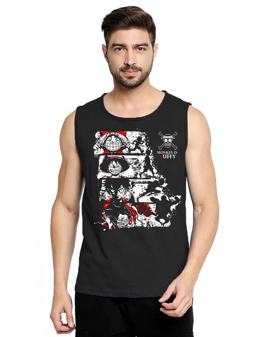 men black graphic printed vest - 21031113 - Very Small Image - 1