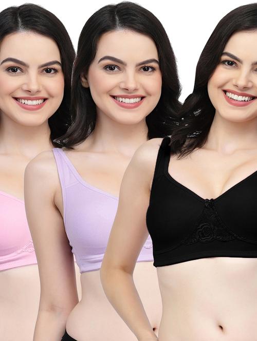 pack of 3 solid bras  - 21031253 - Very Small Image - 1