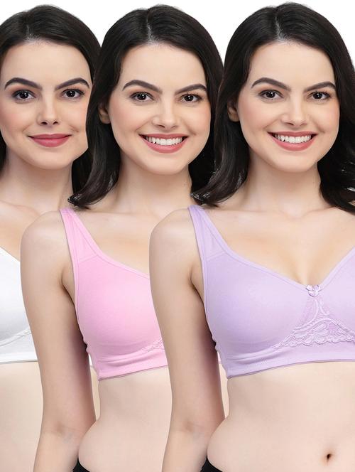 pack of 3 solid bras  - 21031255 - Very Small Image - 1