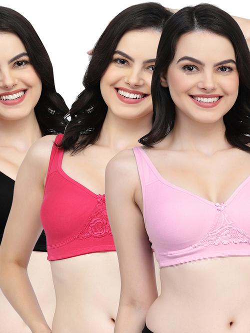pack of 3 solid bras  - 21031260 - Very Small Image - 1