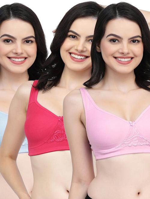 pack of 3 solid bras  - 21031266 - Very Small Image - 1