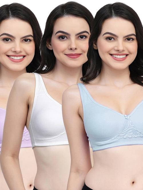 pack of 3 solid bras  - 21031293 - Very Small Image - 1