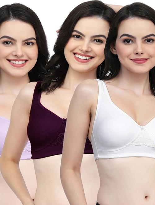 pack of 3 solid bras  - 21031294 - Very Small Image - 1