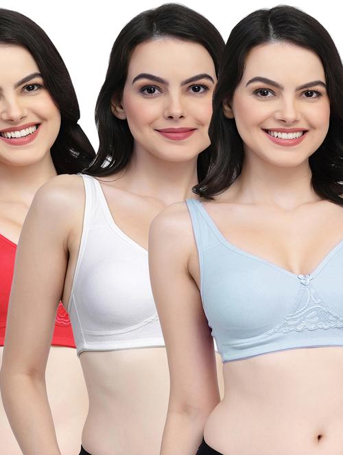 pack of 3 solid bras  - 21031299 - Very Small Image - 1