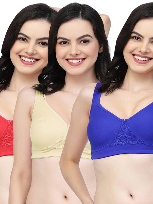 pack of 3 solid bras  - 21031317 - Very Small Image - 1
