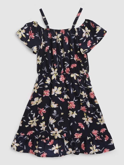 navy blue polyester frock - 21031625 - Very Small Image - 1